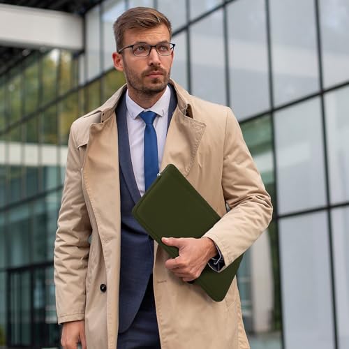 13 Inch Laptop Sleeve Portable Carrying Case with Front Pocket Padded Computer Pouch Cover Compatible with MacBook Air 13.6 Inch M4 M3 M2 2025-2022, 14 Inch MacBook Pro M4 M3 M2 M1 - color: Army Green, size: 13 inches