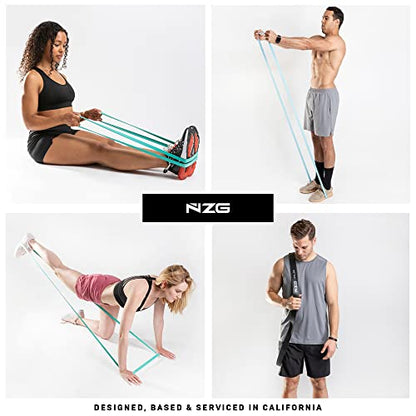 NonZero Gravity 100% Latex-Free Organic Rubber Power Resistance Bands | Compact Durable Hypoallergenic Bands for Strength Training & Workouts | 11 Levels (10 to 140 Lbs) - color: SET6 Mixed 4-Band