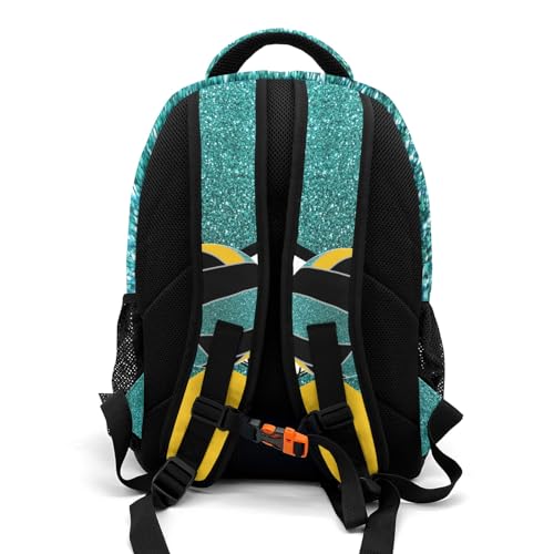 Turquoise Volleyball Print School Backpack Laptop Bag for Man Woman Gift - color: Muilti 21
