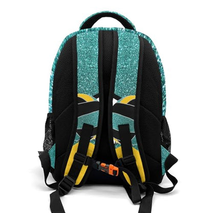 Turquoise Volleyball Print School Backpack Laptop Bag for Man Woman Gift - color: Muilti 21