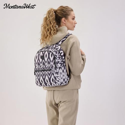 Montana West Backpack for Women Western Travel Backpack Purse Casual Daypack for Laptop College - color: Aztec Black