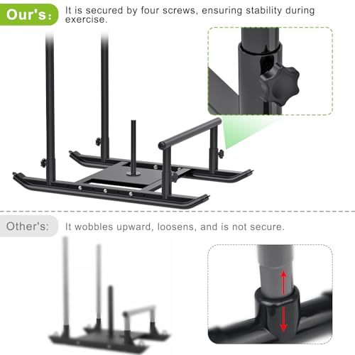 Dolibest Weight Sled, Fitness Sled, Workout Sled for Fitness Strength Training and Speed Improvement, Push-Pull Prowler Training, Suitable for 1-2" Weight Plates, Black - color: Black Push-Pull Sled