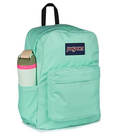 JanSport SuperBreak Plus Backpack with Padded 15-inch Laptop Sleeve and Integrated Bottle Pocket - Spacious and Durable Daypack for Work and Travel - Magic Mint - color: Magic Mint