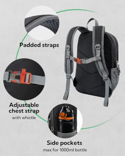 WATERFLY 12L Small Hiking Backpack: Day Pack Lightweight Travel Bag Camping Fitness Cycling Outdoor Sports Daypack For Women Men - color: Grey