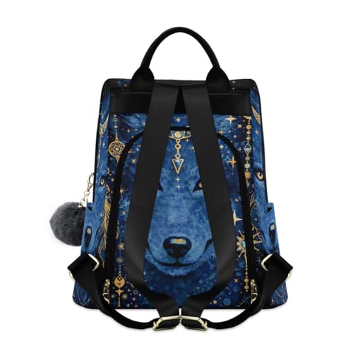 ALAZA Watercolor Tattoo of Wolf Head Outdoor Backpack Bags for Woman - color: Multi 11