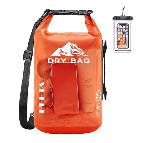 HEETA Dry Bag Waterproof Backpack with Phone Case 5L/10L/20L/30L/40L - color: Orange, size: 30L