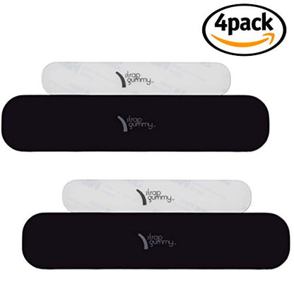 Prevent Strap Slips - The ORIGINAL Non Slip Shoulder Strap Grip Strips – Set of Large Black or Small Semi-Clear - color: Large Black & Small Semi-clear