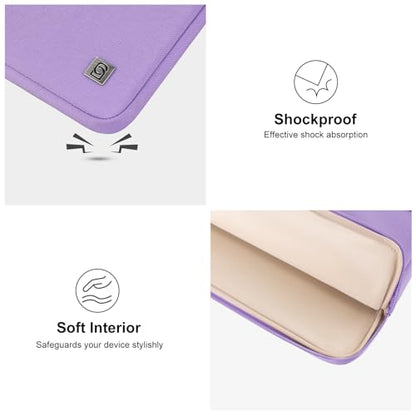 DOMISO Laptop Case Laptop Sleeve Cover Compatible with 15 inch MacBook Air M4/A3241 2025, M3/A3114,M2/A2941,15 inch MacBook Pro A1990 A1707,Compatible with Dell XPS 15 Plus with Pocket,Purple - color: Purple, size: 14 inch