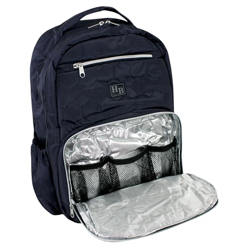 Hudson Baby Unisex Baby Premium Diaper Bag Backpack and Changing Pad, Navy, One Size - color: Navy