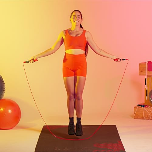 Elite Jumps Freestyle PVC Jump Rope Bundle - Premium Quality Adult Jump Ropes for Fitness - Lightweight Cardio Skipping Jump Rope for Exercise and Training - Unbreakable Grip Tape Handles - color: Silver