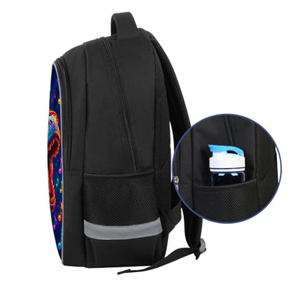 HiMagics Cute 3D Dinosaur School Backpack for Kindergarten Boys Girls Large Capacity Elementary School Bag with Reflective Safety Strips, Durable Bookbag for Grades 1st-12th Students - color: A13-dinosaur