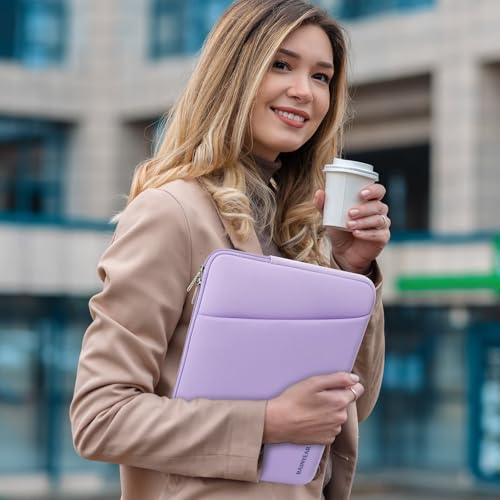 RAINYEAR 11-13 Inch Laptop Sleeve Padded Case Cover with Pocket, Purple - color: Purple, size: 11-13 inch