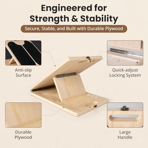 2 in 1 Slant Board for Exercise – Balance Board for Adults, Calf Stretch Board – Stretch & Mobility Board for Physical Therapy – Anti Slip Design with 5 Adjustable Angle, 500 lb Capacity