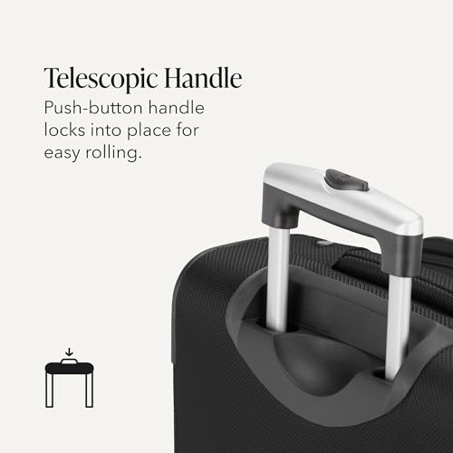 SWISSGEAR Sion Carry-On Spinner Luggage, Softside Expandable, Lightweight Suitcase, Black, 22.75-Inch - color: Black, size: Carry-On