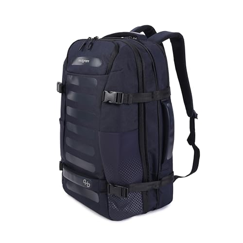 Hedgren TRIP LARGE Travel Backpack – Expandable, Water-Repellent RPET, Carry-On with RFID Protection, Laptop & Clothing Compartments, Rain Cover & Smart Sleeve - 36.2 L (Peacoat Blue) - color: Peacoat Blue