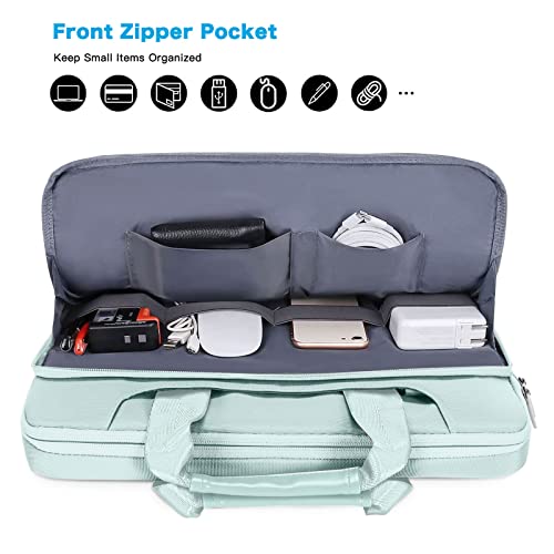 MOSISO 360 Protective Laptop Bag 13.3 inch, 13-14 inch Computer Bag Compatible with MacBook Air 13 inch/Pro 13 inch/Pro 14 inch,HP,Dell,Notebook, Laptop Carrying Case with Strap&Handle, Mint Green - color: Mint Green, size: 13.3 inch