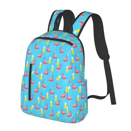 Travel Daypack Flamingo Pineapple Mint Green, Quick-Access Pocket, Side Bottle Holder, for Active Adults - color: Picture (1190)