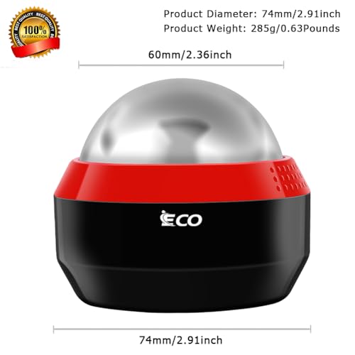iECO Cold Massage Roller Ball - Ice Roller Ball for Muscles Deep Tissue, Cold & Heat Therapy, Plantar Fasciitis Roller - color: Black+red, size: 1 Count (Pack of 1)