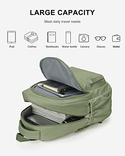 winspansy Small Backpack For School Girls Boys Aesthetic Lightweight Travel Daypack Simple Cute Backpack For Women Men College High School Bookbag Bag Fit 14 Inch Laptop With USB charging port, Green - color: A1-green