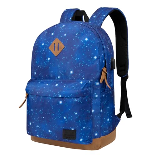Goloni Backpack for Men Women,Travel Laptop Backpack, Water Resistant 17.3 Inch USB Charging Backpack, Large Capacity Work Commute Bag - color: Sky Blue, size: Medium