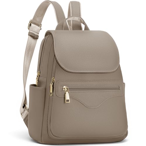 SYTRAH Mini Backpack Purse for Women, Causal Small Backpack with Built-in RFID Wallet & 11" Tablet Sleeve, Stylish Travel Daypack for Daily Khaki - color: Khaki