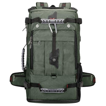 WITZMAN Travel Backpack for Men Large Duffle Luggage Bag Fit 17 Inch Laptop Carry On Bags for Airplane (B681 Army Green) - color: Army Green