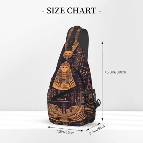 Ancient Egyptian Civilization Outdoor Crossbody Shoulder Bag For Unisex Young Adult Hiking Bicycling - color: 14