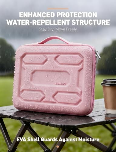 DOMISO 17 inch Laptop Sleeve with Handle Shockproof Waterproof EVA Protective Case for 17.3" ZBook Fury 17.3 G8/MSI GS73VR Stealth Pro/HP Envy 17/LG Gram 17"/ROG Strix GL702VS, Pink - color: Pink, size: 17.3 inch