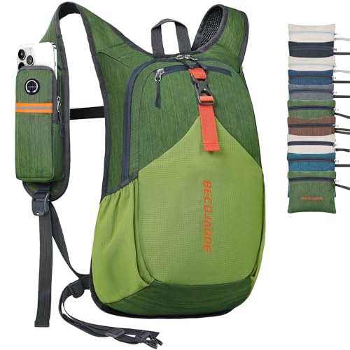 BECOJADDE 20L Small Hiking Backpack for Men Women Foldable Packable Back Pack Ultralight Hiking Daypack for Travel Camping Outdoor, Olive Green - color: Olive Green, size: 20L