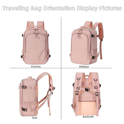 Travel Backpack For Women Men,Airline Approved Carry on Backpack,Casual Daypack for Business Travel Essentials (Black) - color: Black