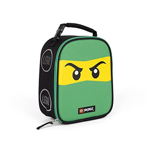 LEGO NINJAGO Lunch Box, Insulated Soft Reusable Lunch Bag Meal Container for Boys and Girls, Perfect for School, or Travel, Meal Tote to Keep Food and Drinks Cold, Future Green - color: Future Green