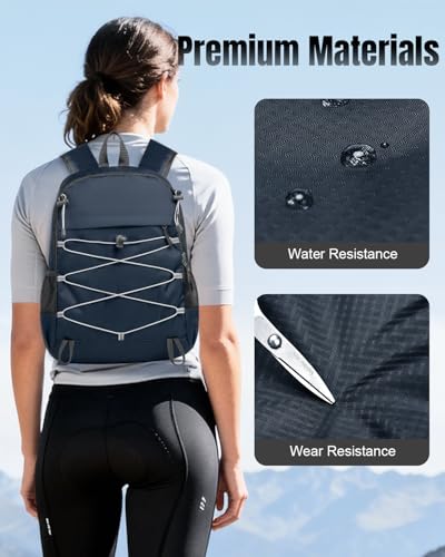 Small Foldable Hiking Backpack for Men Women, 20L Lightweight Waterproof Collapsible Daypack with Hanging System for Traveling Camping Outdoor, Blue - color: Blue