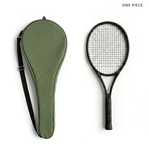 Tennis Bag Lightweight and Padded Tennis Rackets Cover with Adjustable Shoulder Strap - color: Olive Green, size: 31"x11.4"