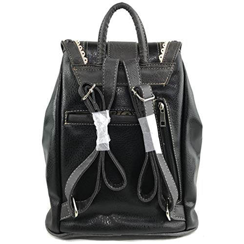 Zelris Western Country Floral Buckle Rucksack Backpack (Black) - color: Black