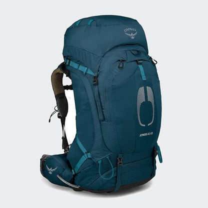Osprey Atmos AG 65L Men's Backpacking Backpack, Venturi Blue, S/M - color: Venturi Blue, size: Small-Medium