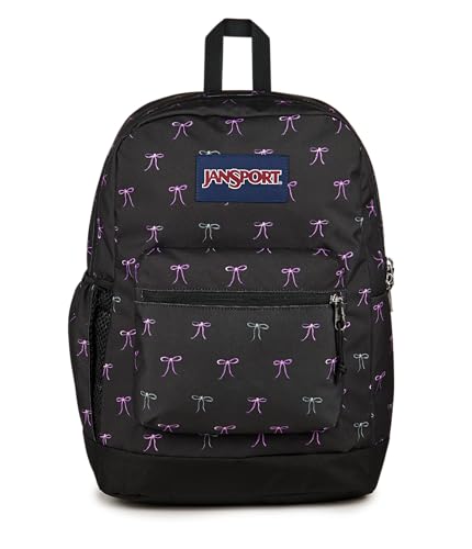 JanSport Cross Town Plus Backpack - Large Main Compartment, Side Water Bottle Pocket, 15-Inch Padded Laptop Sleeve - Bad Bows - color: Bad Bows