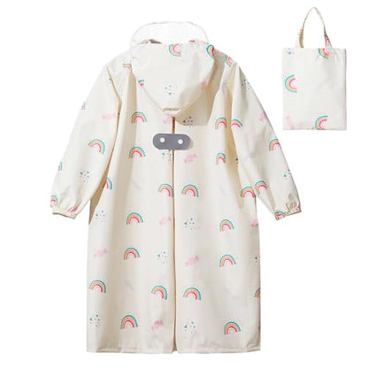 Toddler Kids Raincoat Boys Girls Rain Jacket Waterproof Rain Poncho Reusable Outwear Rainwear Rain Suit - color: Rainbow, size: 2-4T
