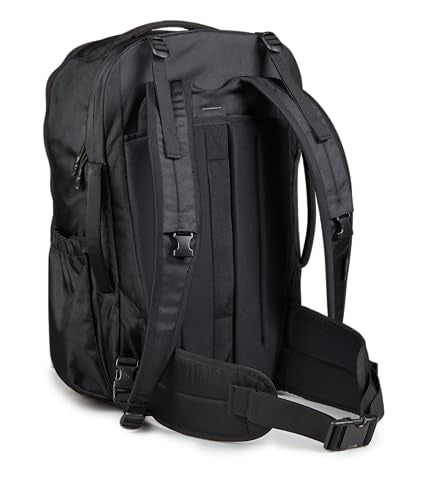 JanSport Venture Pack – Travel Pack With Large Main Compartment with Compression Straps, Dual Water Bottle Pockets, Padded Hip Belt & Luggage Trolley Pass-Through, Black - color: Black, style: Venture Pack