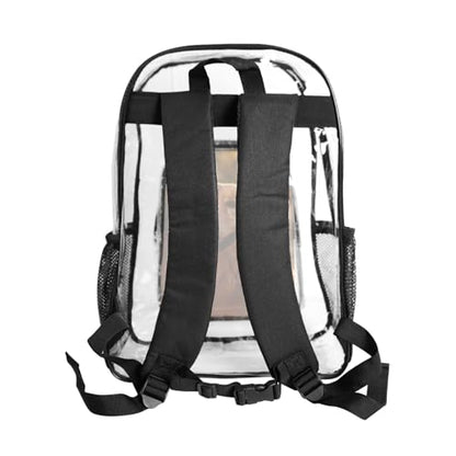 17in Custom Clear Backpack, Personalized Photo Logo Text Transparent Backpack, Heavy Duty PVC See Through Bag for Stadium Sport Travel Camping Gift - color: Style 2