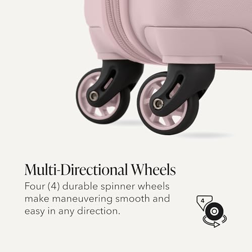 SwissGear 7366 Signature Hardside Expandable Luggage with Spinner Wheels, TSA Lock, Cup-Holder, Pink, Carry-On 19-Inch - color: Pink, size: Carry-On 19-Inch