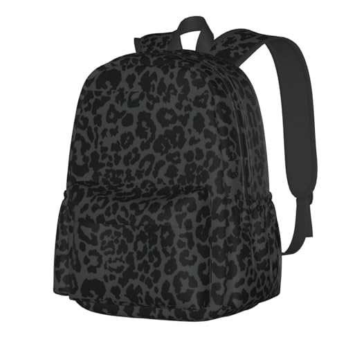 cfpolar 17 Inch Backpack Dark Gray Cheetah Leopard Print Laptop Bag Shoulder Bag School Bookbag Casual Daypack For Boys Girls - color: A1-gray Cheetah Leopard Print