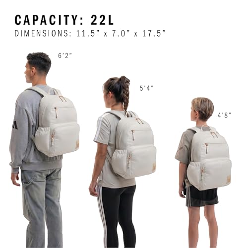 adidas Lineage Backpack for Laptop, School and Travel, 22L, Alumina Beige/Rose Gold, OSFA - color: Alumina Beige/Rose Gold