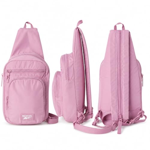 Reebok Unisex Crossbody Bag - Convertible Compact Durable Cross Body Bag for Women and Men - Gym and Travel Essentials, Size One Size, Cosmos Infused Lilac - color: Cosmos Infused Lilac