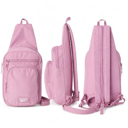 Reebok Unisex Crossbody Bag - Convertible Compact Durable Cross Body Bag for Women and Men - Gym and Travel Essentials, Size One Size, Cosmos Infused Lilac - color: Cosmos Infused Lilac