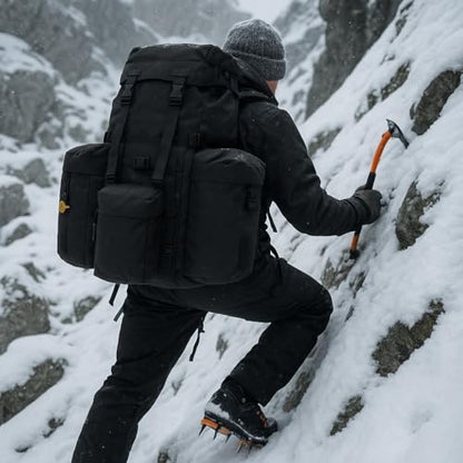 MT PLCE Tactical Backpack with Internal Frame, Military Rucksack for Outdoor, Hiking, Survival Black - color: Black