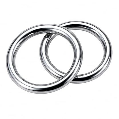 ZooBoo 2pcs Wing Chun Stainless Steel Training Rings (Pair) – Yeung Sau & Sticky Hand Strength Training for Wing Tsun, Siu Lum, and Kung Fu Practitioners - size: Diameter 7.5 CM (2.95 inches)