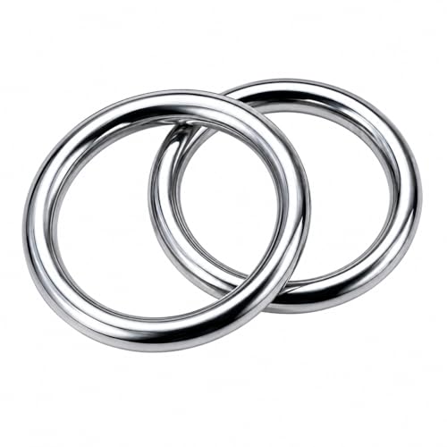 ZooBoo 2pcs Wing Chun Stainless Steel Training Rings (Pair) – Yeung Sau & Sticky Hand Strength Training for Wing Tsun, Siu Lum, and Kung Fu Practitioners - size: Diameter 9.5 CM (3.74 inches)