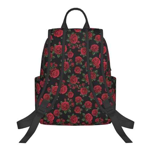 Lightweight Daypack Red Rose Flower Floral, Stands Upright, Padded Laptop Sleeve, for Commuters & Travel - color: Picture (1186)