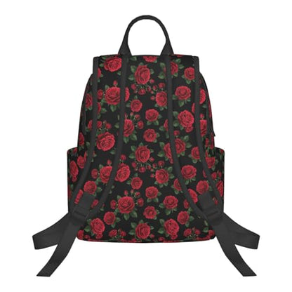 Lightweight Daypack Red Rose Flower Floral, Stands Upright, Padded Laptop Sleeve, for Commuters & Travel - color: Picture (1186)