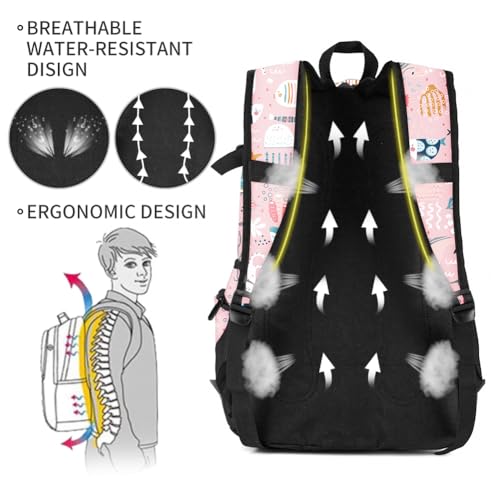 rickyh style School Backpack Travel Bag for Men & Women Lightweight College Back Pack with Laptop Compartmen - color: 04fhdsj